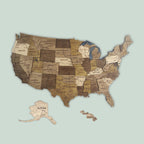 Carte de voyage des États-Unis, Carte à punaiser, Carte murale en bois des États-Unis, Décoration murale, Cadeau pour le 5e anniversaire, Cadeau de pendaison de crémaillère, Décoration d'intérieur