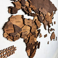3D Wooden World Map Wall Art, Housewarming Gift, Anniversary Gift, Home Decor