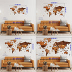 3D Wooden World Map Wall Art, Housewarming Gift, Anniversary Gift, Home Decor