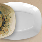 Tree of Life Challah platter, Shabbat Shalom, Jewish Israeli Shabbos Bread Tray inspired by Ancient Judean Mosaics