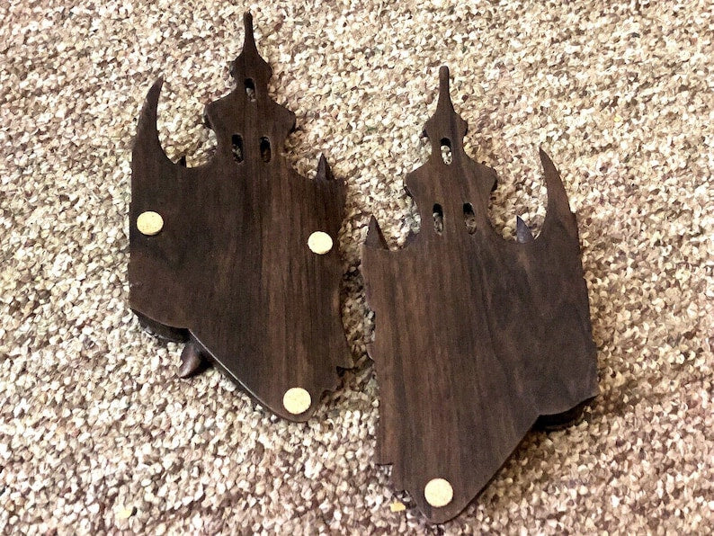 2 tentures exotiques sculptées à la main Ramayana Bali-Indonésie Âge inconnu Bois de Cocobolo
