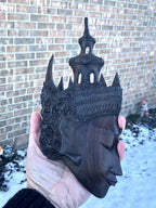 2 tentures exotiques sculptées à la main Ramayana Bali-Indonésie Âge inconnu Bois de Cocobolo