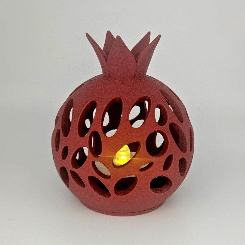 Rosh Hashana, Sukkot Pomegranate Tea Light Cover, Jewish Holiday Decor.