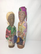 2 Folk Art Bali Figurines. 2" x 10"