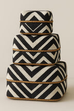 Boîtes coquillages bohèmes - Ensemble de 3 – Rangement tribal balinais fait à la main | Boîtes décoratives empilables pour étagère, salon ou entrée