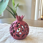 Rosh Hashana, Sukkot Pomegranate Tea Light Cover, Jewish Holiday Decor.