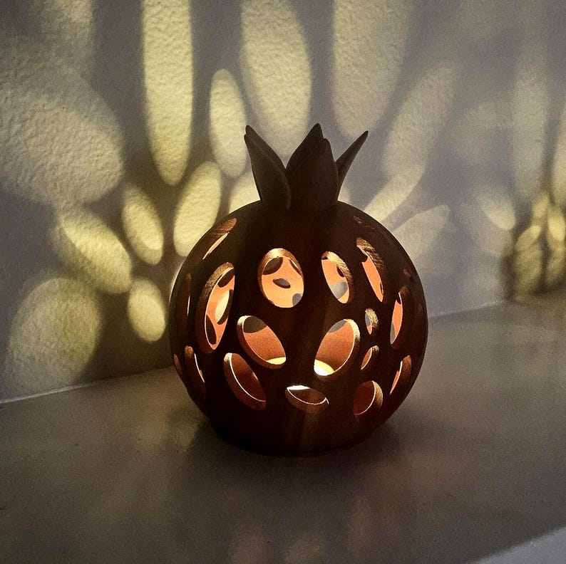 Rosh Hashana, Sukkot Pomegranate Tea Light Cover, Jewish Holiday Decor.