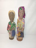 2 Folk Art Bali Figurines. 2" x 10"
