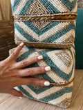 Boîtes coquillages bohèmes - Ensemble de 3 – Rangement tribal balinais fait à la main | Boîtes décoratives empilables pour étagère, salon ou entrée