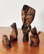 Décor d'ornement en bois sculpté à la main, fabriqué à Bali, Indonésie, art populaire, vendu à l'unité.