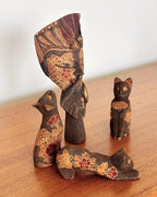 Décor d'ornement en bois sculpté à la main, fabriqué à Bali, Indonésie, art populaire, vendu à l'unité.