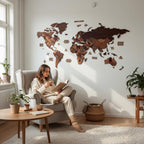3D Wooden World Map Wall Art, Housewarming Gift, Anniversary Gift, Home Decor
