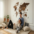 3D Wooden World Map Wall Art, Housewarming Gift, Anniversary Gift, Home Decor