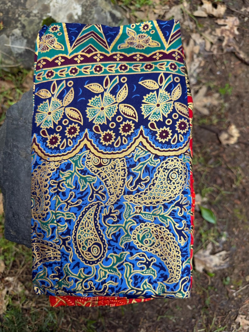 Sarong Batik balinais traditionnel Lotus, fabriqué en Indonésie, tissu de Bali