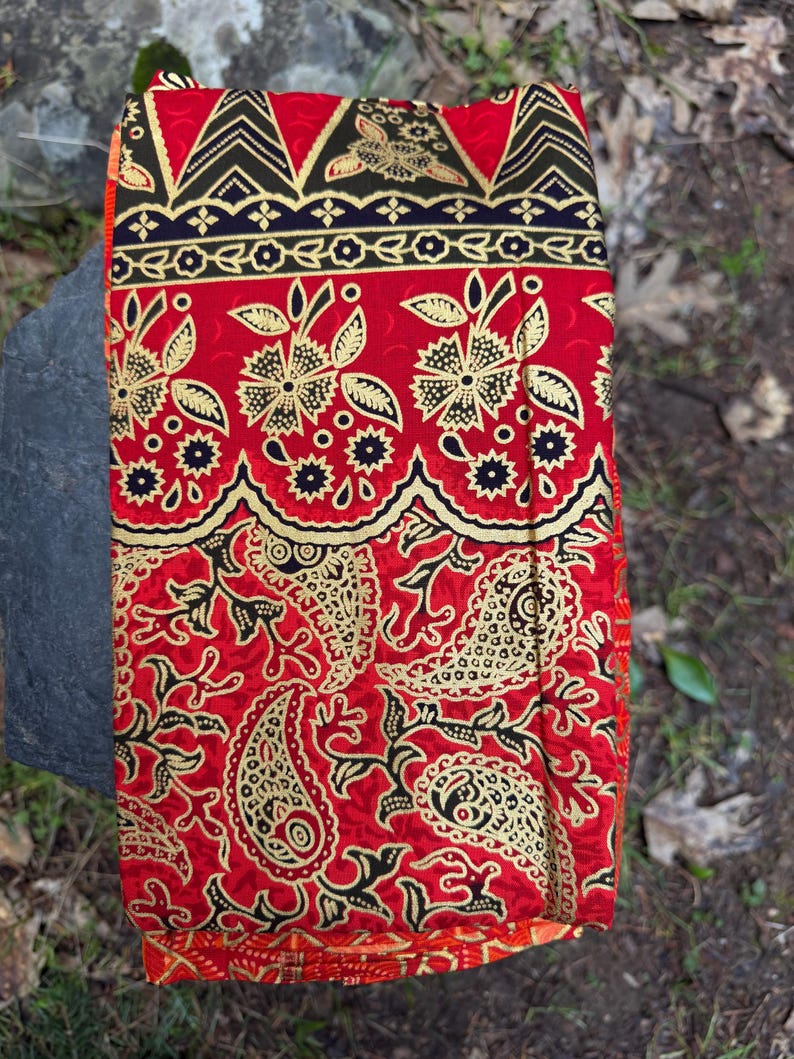Sarong Batik balinais traditionnel Lotus, fabriqué en Indonésie, tissu de Bali