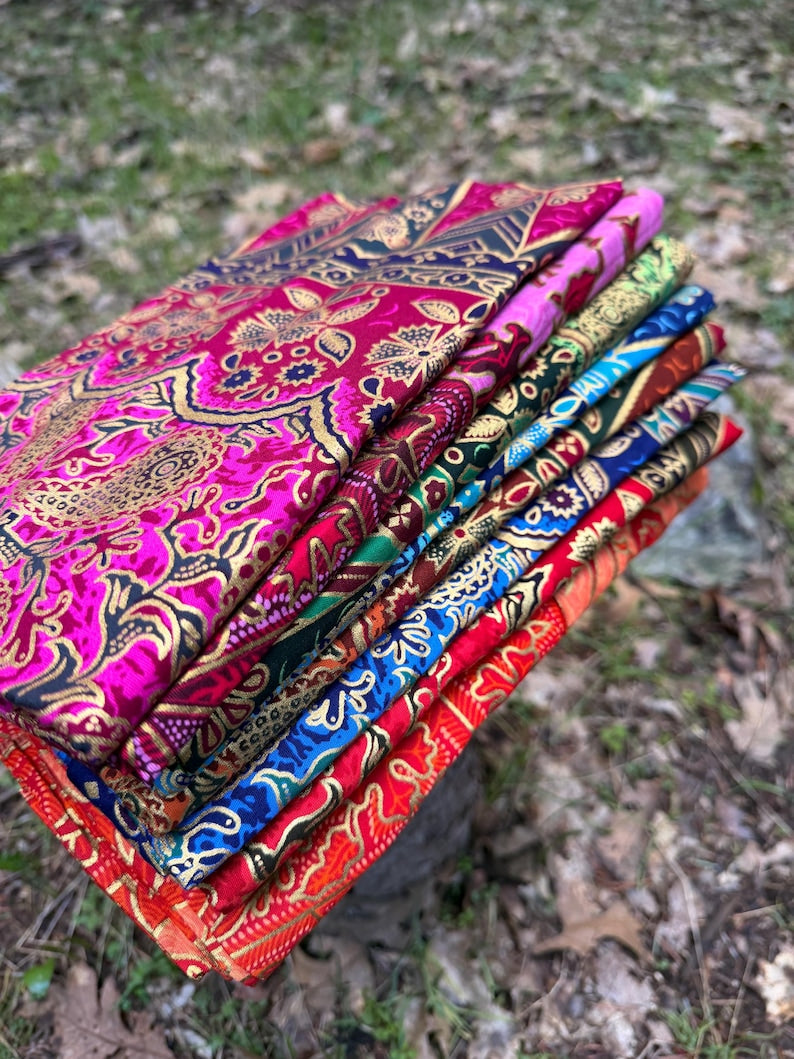 Sarong Batik balinais traditionnel Lotus, fabriqué en Indonésie, tissu de Bali