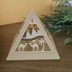 Passover Centerpiece- Pyramid Tea Light  Cover with Desert Scene