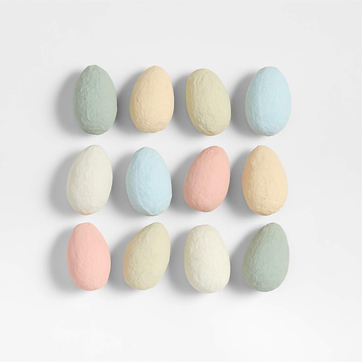 l_acdb5c74-45c8-4949-b556-d86bf9d3ff31.jpg Pastel Colored Cotton Mache Decorative Easter Eggs, Set of 12 - Image 1